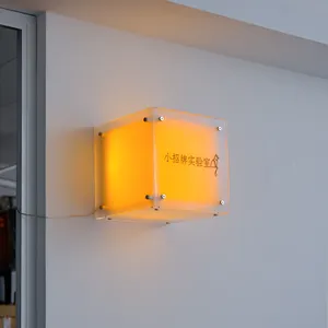Carteleras de tienda personalizadas, letreros de caja de luz acrílica montados en la pared, anuncios de caja de luz ensamblados DIY