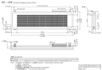 Écran d'affichage VFD — matrice de points, 160x32 pouces