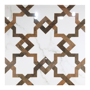 Nhà Máy vàng-mạ 80x80cm Patterned gạch Dân Tộc Mỹ phong cách cho cao cấp Câu lạc bộ nhà biệt thự mạ Vàng Gạch cho sang trọng nội thất - Product Image 2