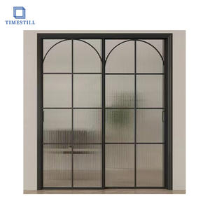 Puerta <span class=keywords><strong>de</strong></span> vidrio corrediza <span class=keywords><strong>de</strong></span> <span class=keywords><strong>dos</strong></span> paneles <span class=keywords><strong>de</strong></span> 8 mm con marco <span class=keywords><strong>de</strong></span> aluminio para decoración <span class=keywords><strong>de</strong></span> interiores y tabiques - Product Image 2