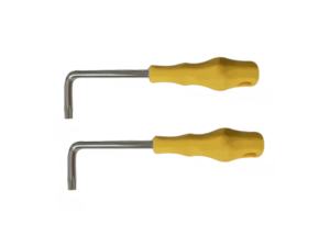 طقم مفكات براغي بمقبض بلاستيكي أصفر، مفتاح على شكل حرف L برأس زهرة البرقوق، قفل ثلاثي البطاقات T30، أدوات قفل بآلية الشد، مقاسات مترية مسطحة - Product Image 4