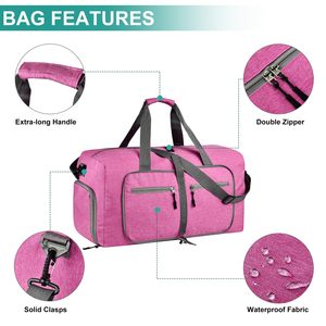 40L Foldable Duffle <b>Bag</b> Travel & Weekender <b>Bag</b> <b>Overnight</b> <b>Bag</b> Gym <b>Bag</b> - Product Image 3