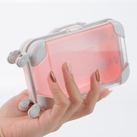 Boîtes de rangement Faux Cils de Vison Logo Personnalisé Emballage Miniature Bonbons En Plastique Vide Mini Valise Paquet