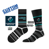 Logo personnalisé Design Men Crew Chaussettes en coton peigné Chaussettes cousues personnalisées Chaussettes douanières pour hommes