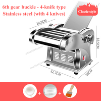 Machine à pâtes électrique automatique en acier inoxydable pour la maison, avec fonctions de découpe, de roulage de pâte et de fabrication de raviolis, garantie de 4 ans
