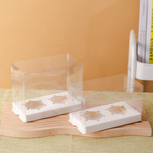 Hochwertige High Dessert Cupcake <span class=keywords><strong>Box</strong></span> und Verpackung Muffins Cupcake Clear Window Hochzeits geschenke Cup Cake Boxes - Product Image 6