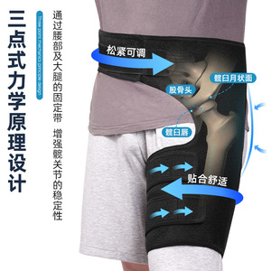 Hip Support Brace Adjustable Thigh Fixation Belt For Joint <b>Stability</b> Unisex Sports Recovery - Product Image 1