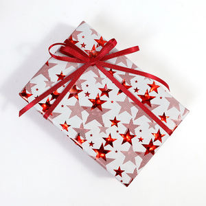 Papel de regalo de Navidad de fábrica 43*300 cm Embalaje de papel de regalo metálico - Product Image 1