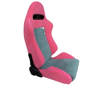 Sedili da Corsa Universali Reclinabili Jiabeir in Pelle Scamosciata Rosa Serie 1098 - Offerta Speciale - Product Image 1