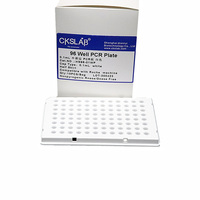Plaques PCR blanches 96 puits de 0,1 ml pour machine Roche, avec bordure semi-circulaire
