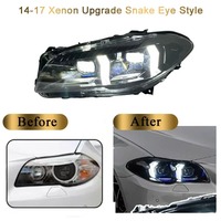 Phares HETOP F10 2014-2017, style œil de serpent bicolore, éclairage avant amélioré, LED, série 5 F18, éclairage de voiture, plug and play pour BMW
