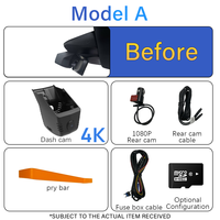 HOLROADX 4k OEM Dash Cam Depan & Belakang untuk Volkswagen Tiguan MK3 2024-2026 Plug&Play Kontrol Aplikasi Wifi Dash Cam Penglihatan Malam