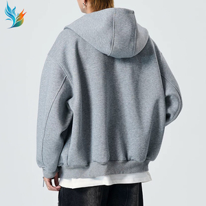 400gsm 500gsm Zip up Pullover <span class=keywords><strong>Hoodies</strong></span> Fit Boxy Grosso Algodão <span class=keywords><strong>Hoodies</strong></span> 100% Algodão Oversized Em Branco Vintage <span class=keywords><strong>Hoodies</strong></span> - Product Image 4