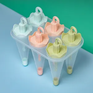 EVERSMILY – moules à glaces transparentes en forme de parapluie, 6 cavités, pour fruits et légumes