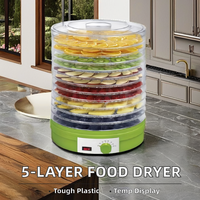 Déshydrateur alimentaire électrique portable en acier inoxydable à 5 niveaux pour fruits et légumes, machine de conservation domestique