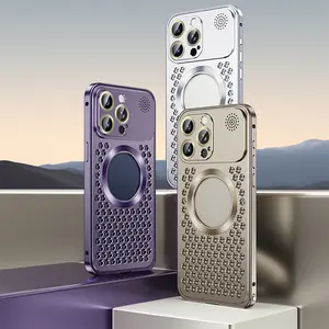 Для iPhone 15/ 15Pro / Pro Max 14 / 14Pro/ Pro Max / 13/12 pro креативный Ароматерапевтический металлический охлаждающий чехол для телефона из алюминиевого сплава
