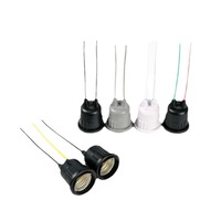 Europe, Thaïlande, Amérique du Sud, Arabie Saoudite E27 Lampe à tête en PVC noir étanche avec fil coloré