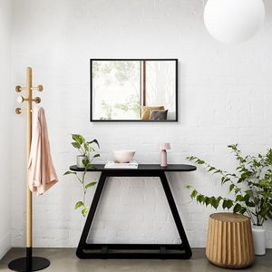 Specchio da Parete Moderno Rettangolare con Cornice in Lega di Alluminio, Vetro HD Illuminato, Nero, Piccolo, per Ingresso, Camera da Letto, Soggiorno - Product Image 6