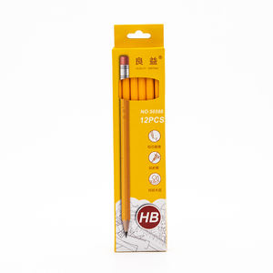 Crayons à Logo personnalisé pour étudiants, 7 pouces, 12 pièces, en bois Graphite jaune en bois <span class=keywords><strong>HB</strong></span>, crayons Standard Lapiz - Product Image 2