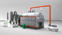Chaudière à biomasse DZH 1 tonne à haute efficacité, machine de chauffage manuelle à combustible solide pour l'industrie textile et les usines alimentaires