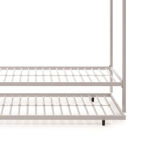 Современная трехместная двухместная металлическая двухъярусная кровать isaiaah белого цвета-для спальни, школьного общежития или квартиры отеля - Product Image 6