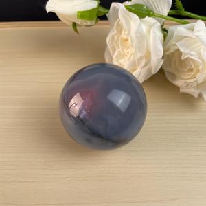 Wholesale Polished Natural <b>Crystal</b> Healing Stone Grey Agate Sphere <b>Ball</b> Mascot Gift for Home Decor - Product Image 3