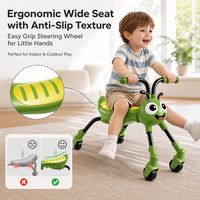 Regalo Perfecto para el Primer Cumpleaños, Bicicleta de Equilibrio de 4 Ruedas para Bebés, Andador sin Pedales para Niños Pequeños, Scooter de Aprendizaje, Juguetes Educativos para Niños de 12 a 24 Meses