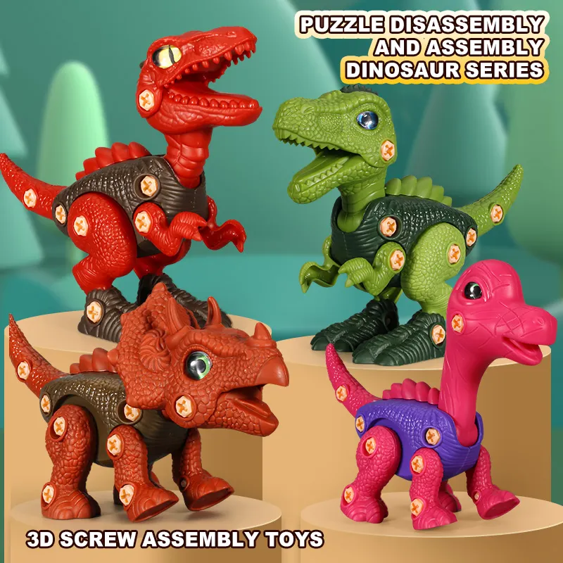 Dinosauro fai da te smontare giocattoli da montare Set di puzzle di animali per bambini