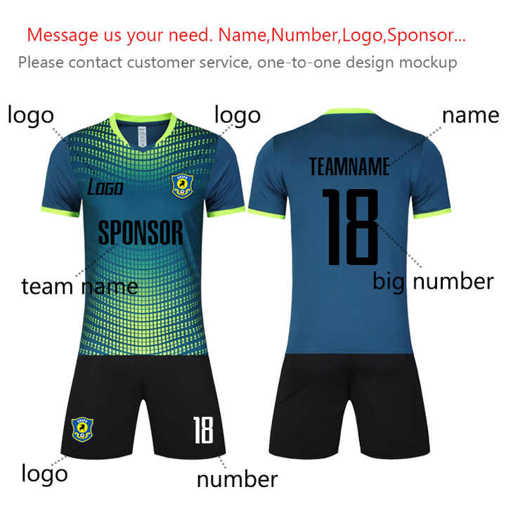 Custom Jersey Sublimation Green Blank Soccer Tracksuit Football