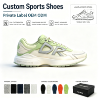 Chaussures de course à semelle épaisse tendance 2026, personnalisables, résistantes à l'usure, décontractées, pour étudiants, campus, chaussures de sport tendance