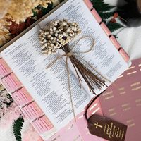 Autocollants Chrétiens Jésus à Impression Personnalisée, Dorure Or Rose Noir pour Études Bibliques Féminines