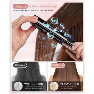 Plancha de Pelo Dorisilk 120C de Cerámica con Tecnología de Iones Negativos, Calentamiento Rápido, Estilizador Profesional - Product Image 5