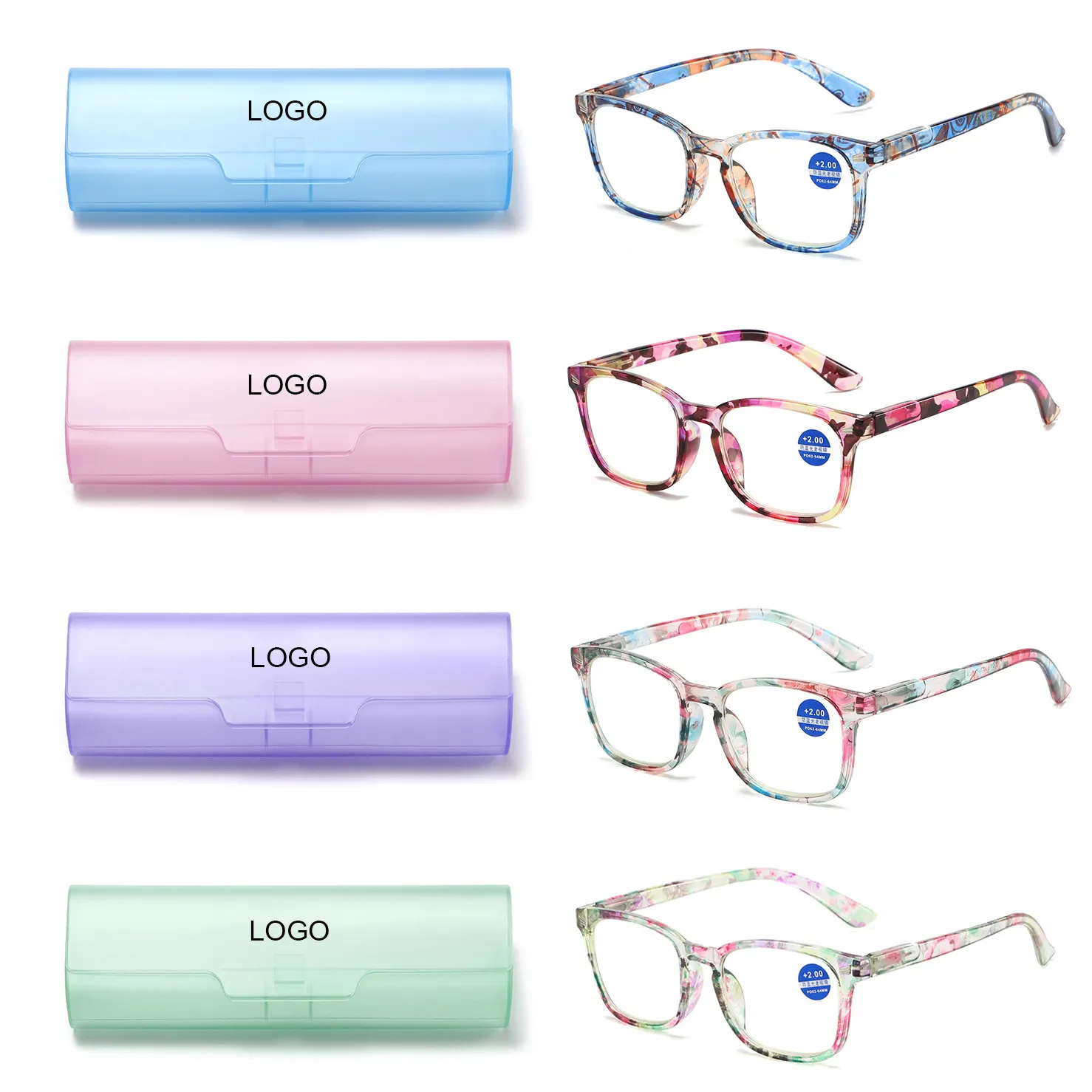 Модные модные квадратные однофокусные дешевые пластиковые легкие пресбиопические очки против синего света для женщин и мужчин для чтения