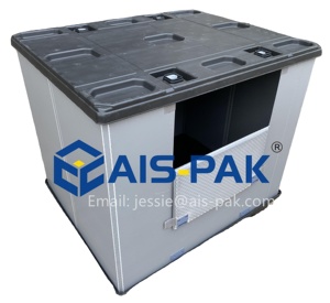 Nhiệm Vụ Nặng Nề Không Thấm Nước Đóng Mở Sóng Ô Tô Autopack Chăm Sóc Bao Bì Nhựa Kicker Hộp Với Xe Nâng Pallet Và Nắp - Product Image 2