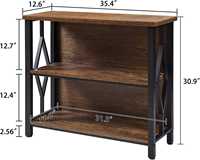 Étagère de rangement en bois d'ingénierie de style industriel moderne, gain de place, pour salon et chambre