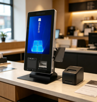 Kiosco de Pago de Autoservicio Todo en Uno con Pantalla Táctil de 21.5 Pulgadas, Terminal de Venta Minorista con Escáner de Código QR, Impresora Térmica y Reconocimiento Facial
