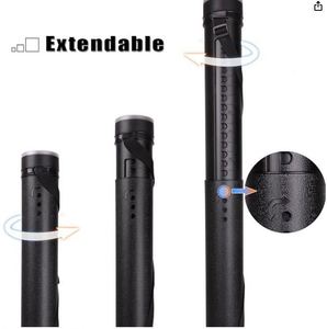 Tubo de Almacenamiento Extensible para Pósteres y Documentos, Ideal para Obras de Arte, Planos, Dibujos y Pergaminos, Color Negro, Portátil, Muestra Gratuita - Product Image 1