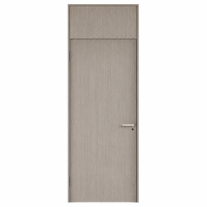 Porte intérieure en aluminium imitation bois avec panneau supérieur <span class=keywords><strong>fixe</strong></span> et cadre en aluminium dissimulé - Product Image 1