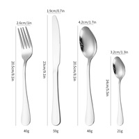 Ensemble de couverts de luxe en acier inoxydable doré 16 pièces avec coffret cadeau pour mariage, banquet, hôtel, restaurant