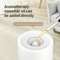 Humidificateur ultrasonique portable blanc 3L avec télécommande Mini humidificateur d'aromathérapie à faible bruit pour usage domestique