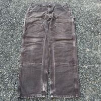 Fabricant Vintage Old Color Hommes Denim Jean Crazy Faded Paint Boot Cut Baggy Jeans Double Knee Work Wear Carpenter Cargo Pants