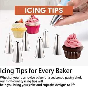 Set di ugelli per decorazione torte in acciaio inossidabile, kit per pasticceria, utensili da forno, set con piatto girevole per torte - Fornitura diretta dalla fabbrica - Product Image 6