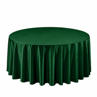Nappe ronde élégante de haute qualité de 132 pouces en satin Lamour, couleur ivoire