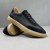 Nouvelles baskets basses en daim et lin patchwork à lacets, souples, respirantes, blanches, décontractées, pour homme, idéales pour les trajets quotidiens et les activités de plein air, avec blocs de couleur