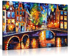 Lienzo <span class=keywords><strong>de</strong></span> paisaje urbano con textura <span class=keywords><strong>de</strong></span> cuchillo, pintura al óleo moderna para pared hecha a mano para decoración <span class=keywords><strong>de</strong></span> sala <span class=keywords><strong>de</strong></span> estar, hotel y cafetería - Product Image 6