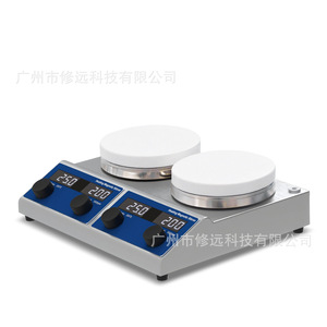 เครื่องกวนสารแม่เหล็กแบบหลายหัวพร้อมระบบทำความร้อน ยี่ห้อซิ่วหยวน หน้าจอดิจิตอล 2 4 6 หัว ปรับความเร็วได้ สำหรับใช้ในห้องปฏิบัติการ - Product Image 4