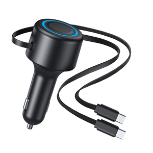 Cargador de Coche USB C de 60w, Carga Rápida, Multicolor, Retráctil, Venta al por Mayor - Product Image 1