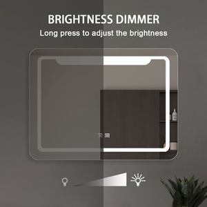 Thiết kế hiện đại thông minh LED chiếu sáng phòng tắm gương cảm ứng chuyển đổi Defog độ sáng mờ Bạc ánh sáng rõ ràng bán tắm gương - Product Image 2