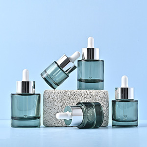 ขวดเซรั่มน้ำมัน 30 มล. ขวดแก้วสำหรับผลิตภัณฑ์ดูแลผิว โลโก้เครื่องสำอาง ผิวด้าน รูปทรงกระบอก บรรจุภัณฑ์ LK - Product Image 2