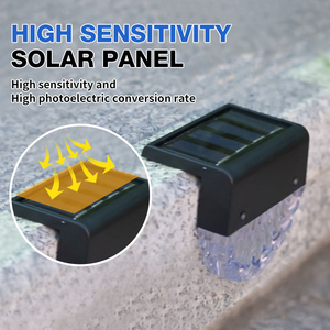 Lampe murale extérieure étanche IP65 au design moderne, en plastique ABS, lumière <span class=keywords><strong>LED</strong></span> RGB chaude, lumière solaire noire pour le sol - Product Image 3